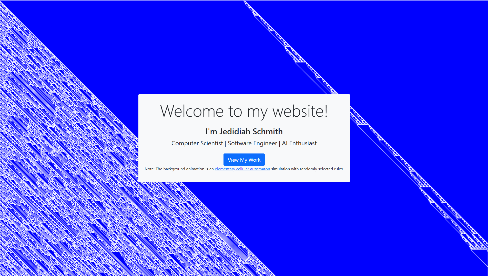 Portfolio website Screenshot